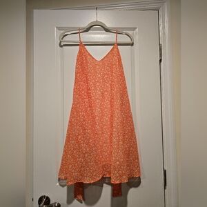 Pink Lily Orange Floral Dress